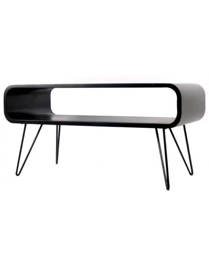 Tavolino METRO in legno e metallo - XL BOOM nero
