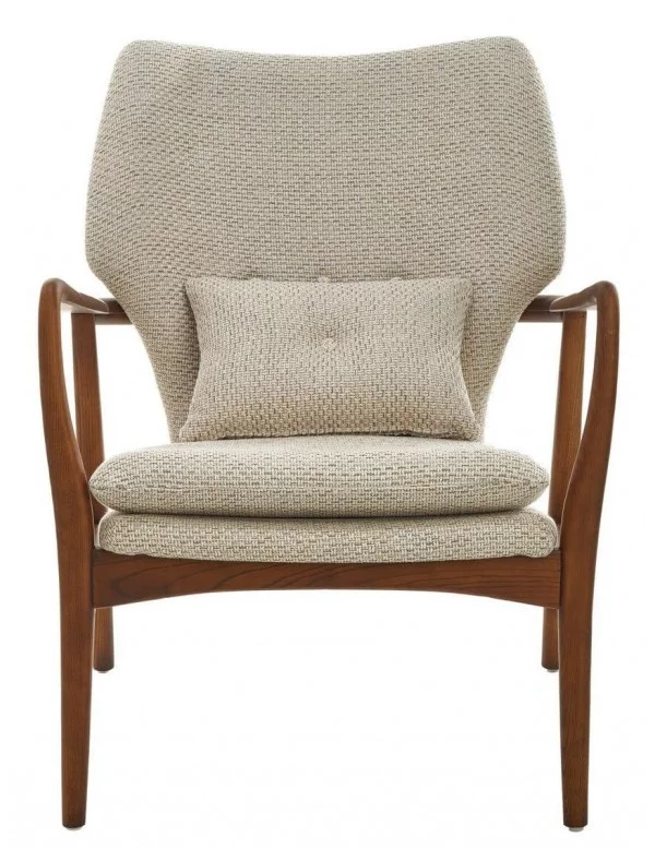 Skandinavischer Design-Sessel aus Holz Peggy Creme Pols Potten