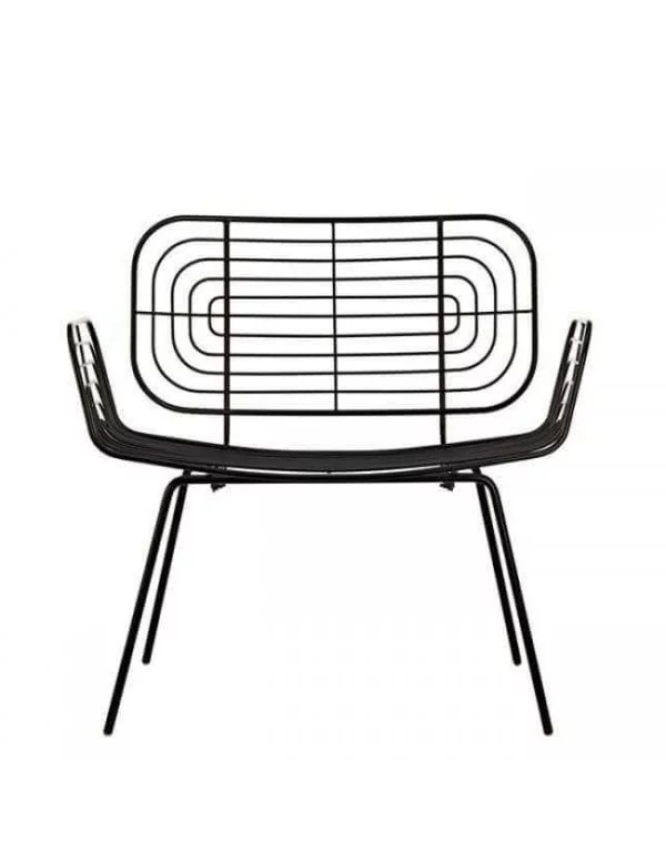 Boston Pols Potten Designer Sessel aus schwarzem Metall