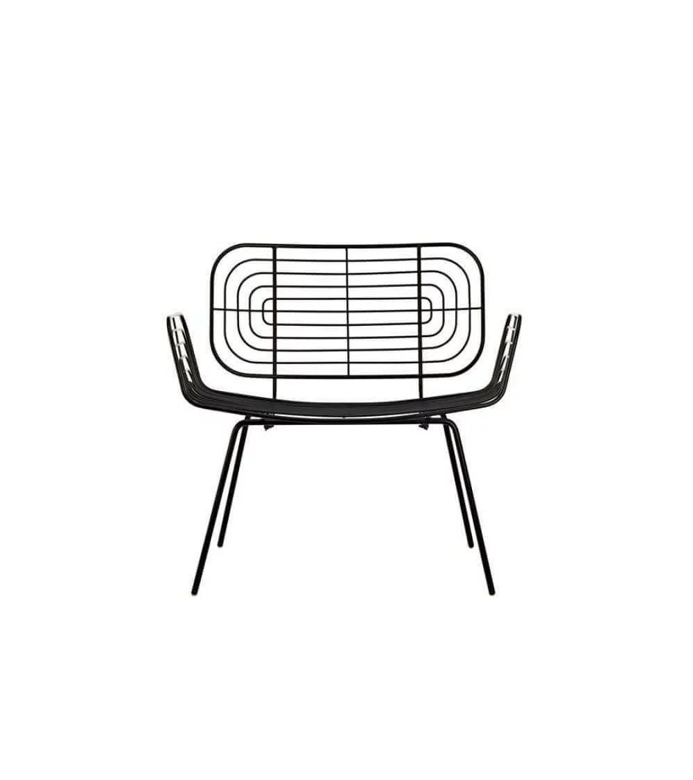 Boston pols potten sillón de diseño en metal negro