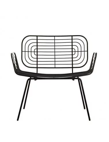 Boston pols potten sillón de diseño en metal negro