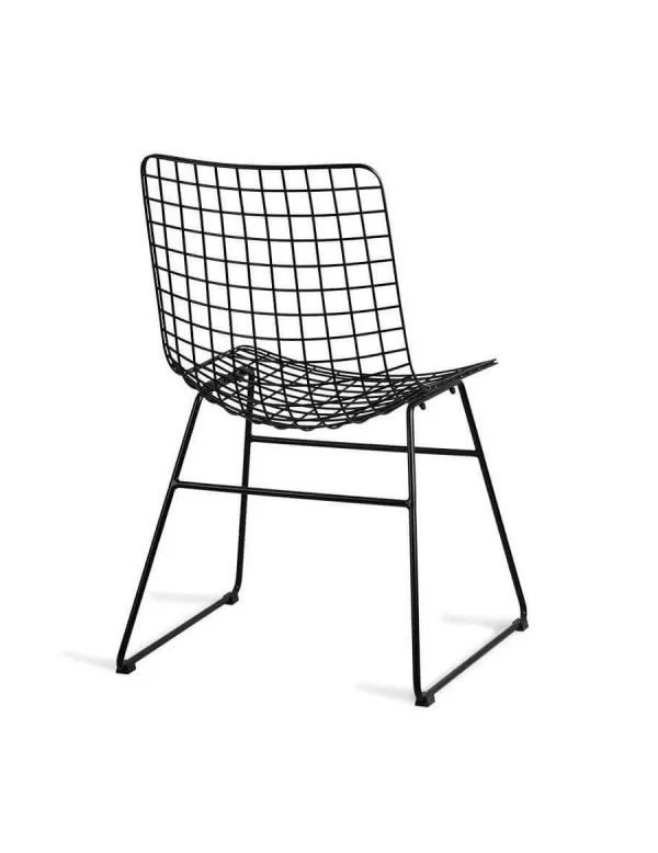 Design chair in black metal - HKLIVING