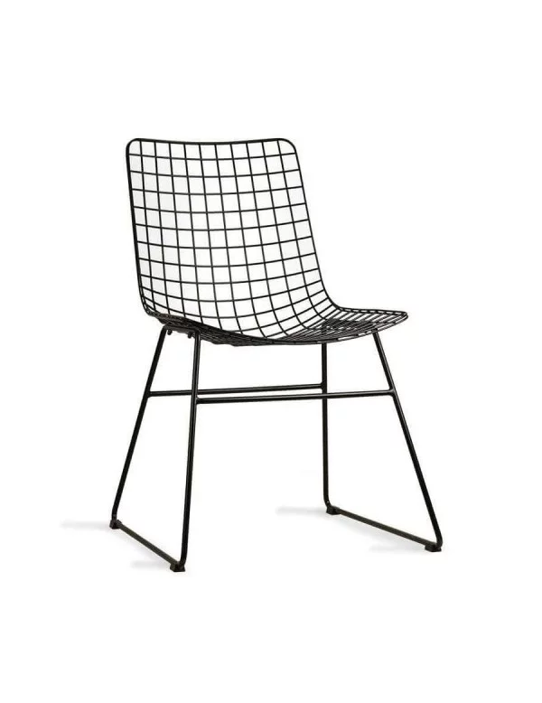Chaise design en métal  noir - HKLIVING