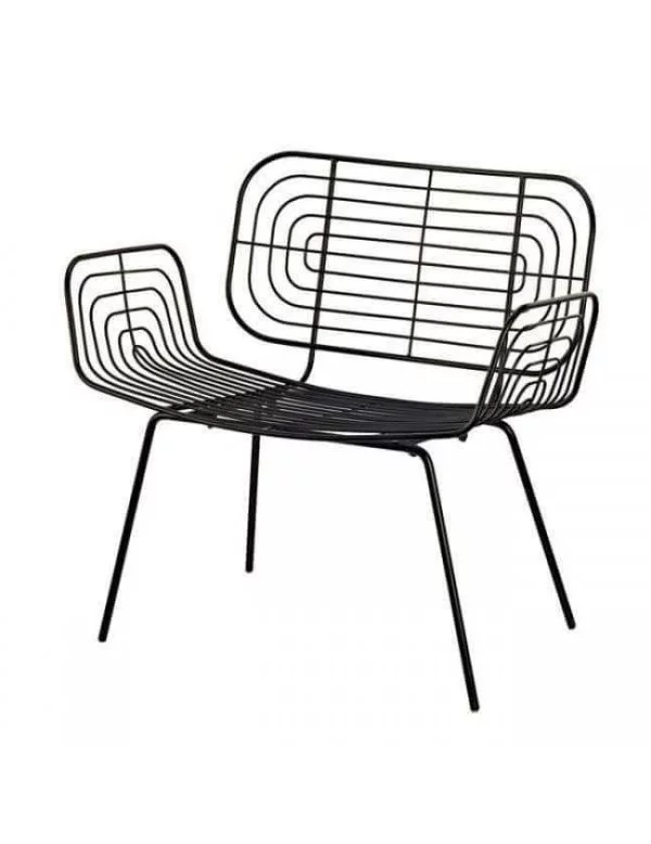 Design armchair in metal Boston - POLS POTTEN - black