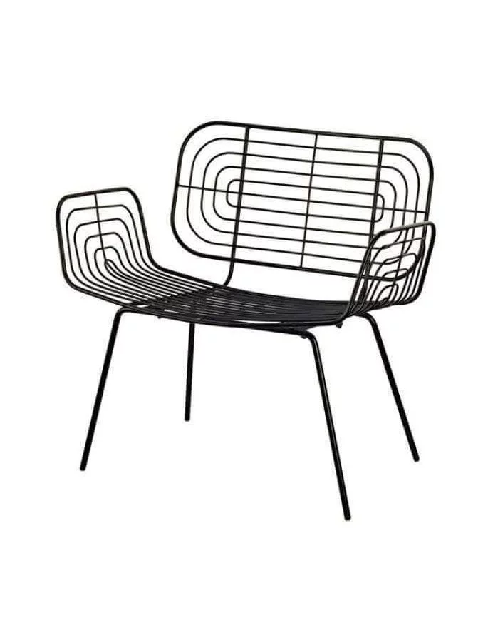 Metalen design fauteuil Boston - POLS POTTEN - zwart