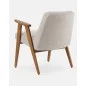 Retro design fauteuil in hout en stof 366 - 366 Concept
