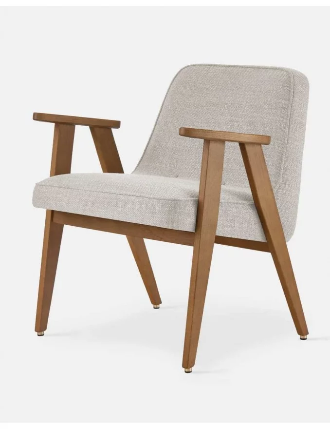 Retro Design Sessel aus Holz und Stoff 366 - 366Konzept