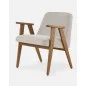 Retro Design Sessel aus Holz und Stoff 366 - 366Konzept