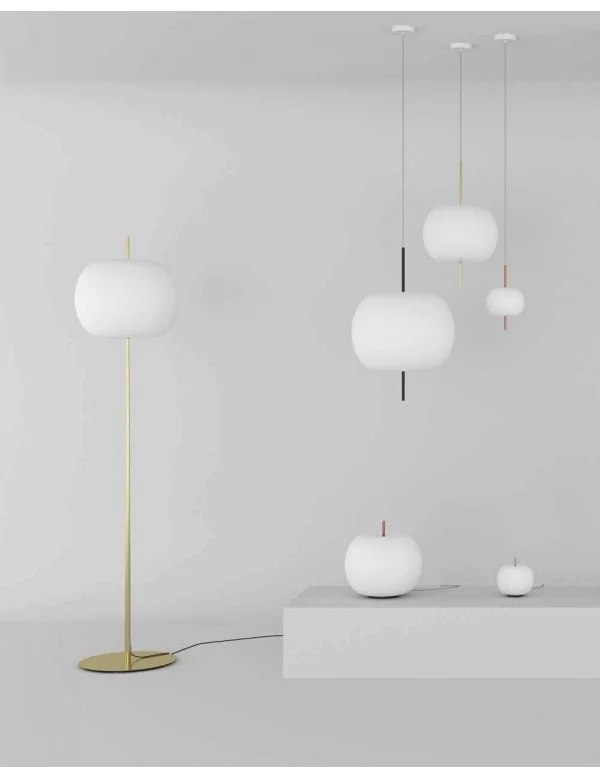 lámpara de pie de diseño ROND metal KUSHI XL FLOOR - KUNDALINI