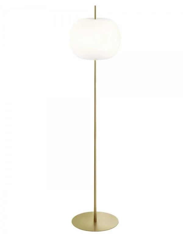 Lámpara de pie de diseño italiano KUSHI XL FLOOR - KUNDALINI brass