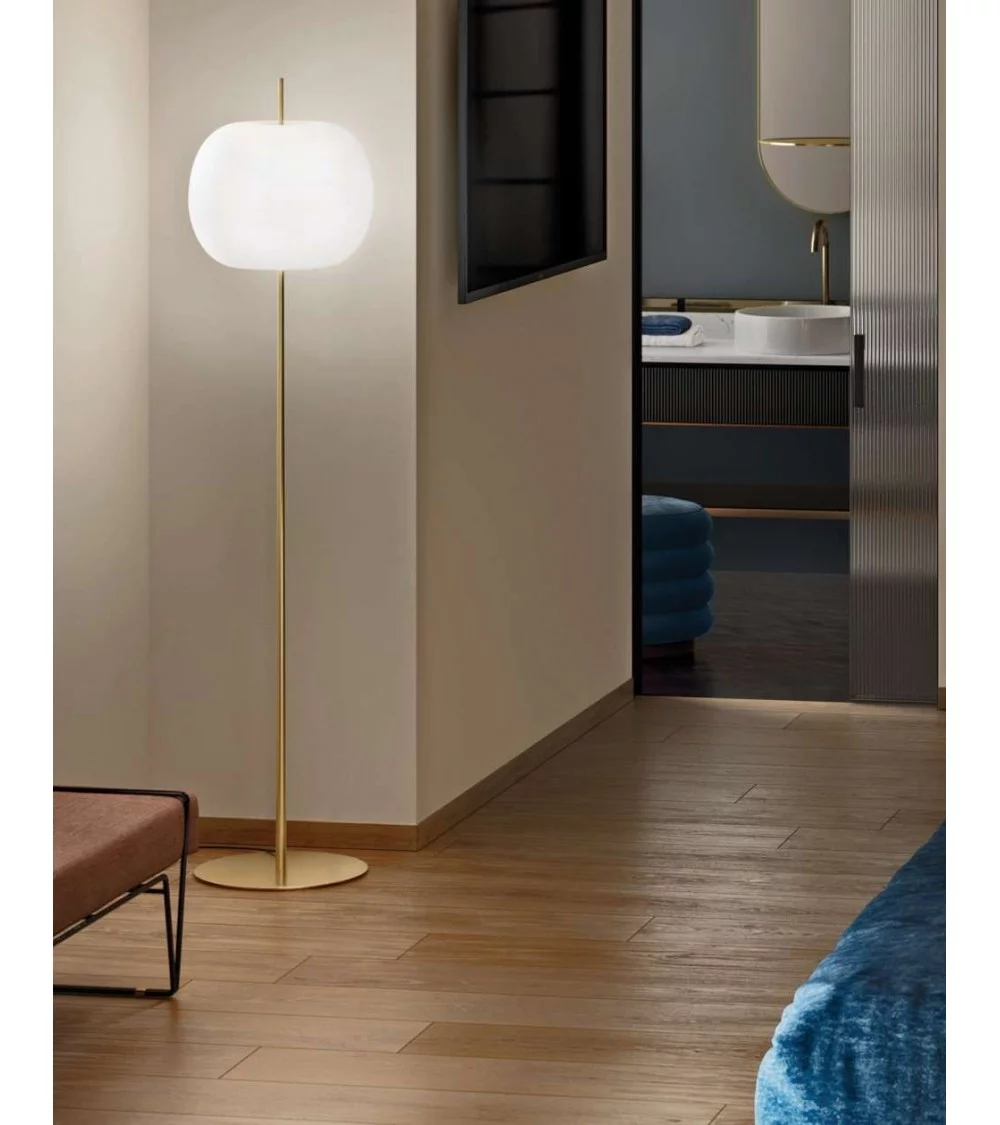 design floor lamp ROND lation KUSHI XL FLOOR - KUNDALINI