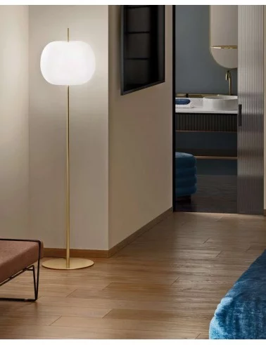 design floor lamp ROND metal KUSHI XL FLOOR - KUNDALINI
