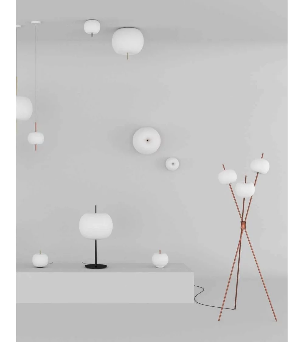 Design driepotige koperen vloerlamp KUSHI FLOOR - KUNDALINI