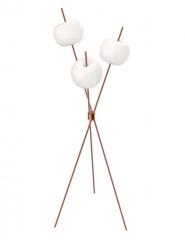 Lámpara de pie de cobre de diseño con tres patas KUSHI FLOOR - KUNDALINI