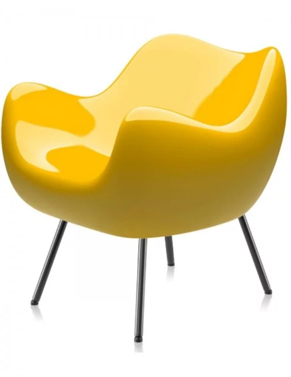 RM59 Klassieke glanzende GELE design fauteuil - VZOR