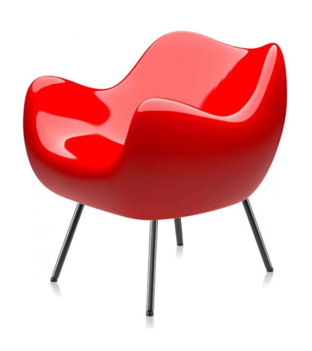 RM59 Classic glossy design armchair RED - VZOR