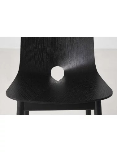 Chaise en bois design MONO - WOUD noir