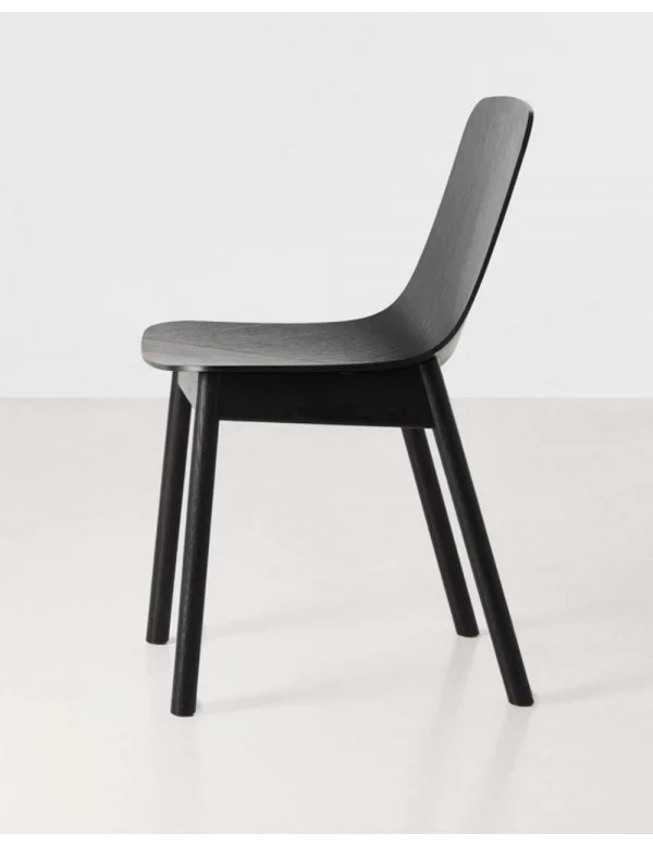 Silla de madera NEGRA de diseño escandinavo MONO - WOUD