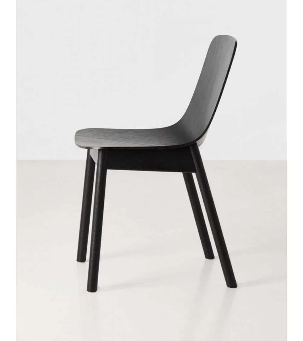 Chaise en bois NOIR design scandinave MONO - WOUD