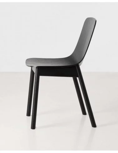 Scandinavisch design ZWART houten stoel MONO - WOUD