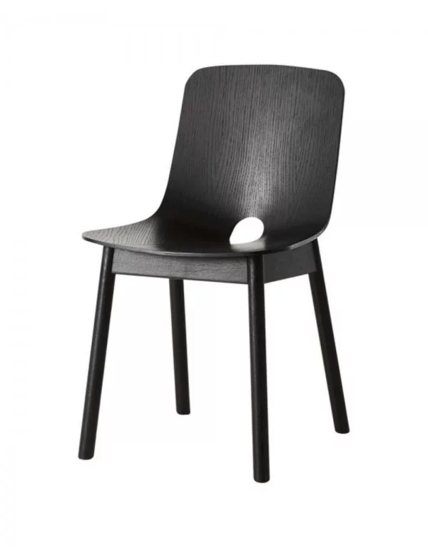 Cadeira de madeira design MONO - WOUD preto
