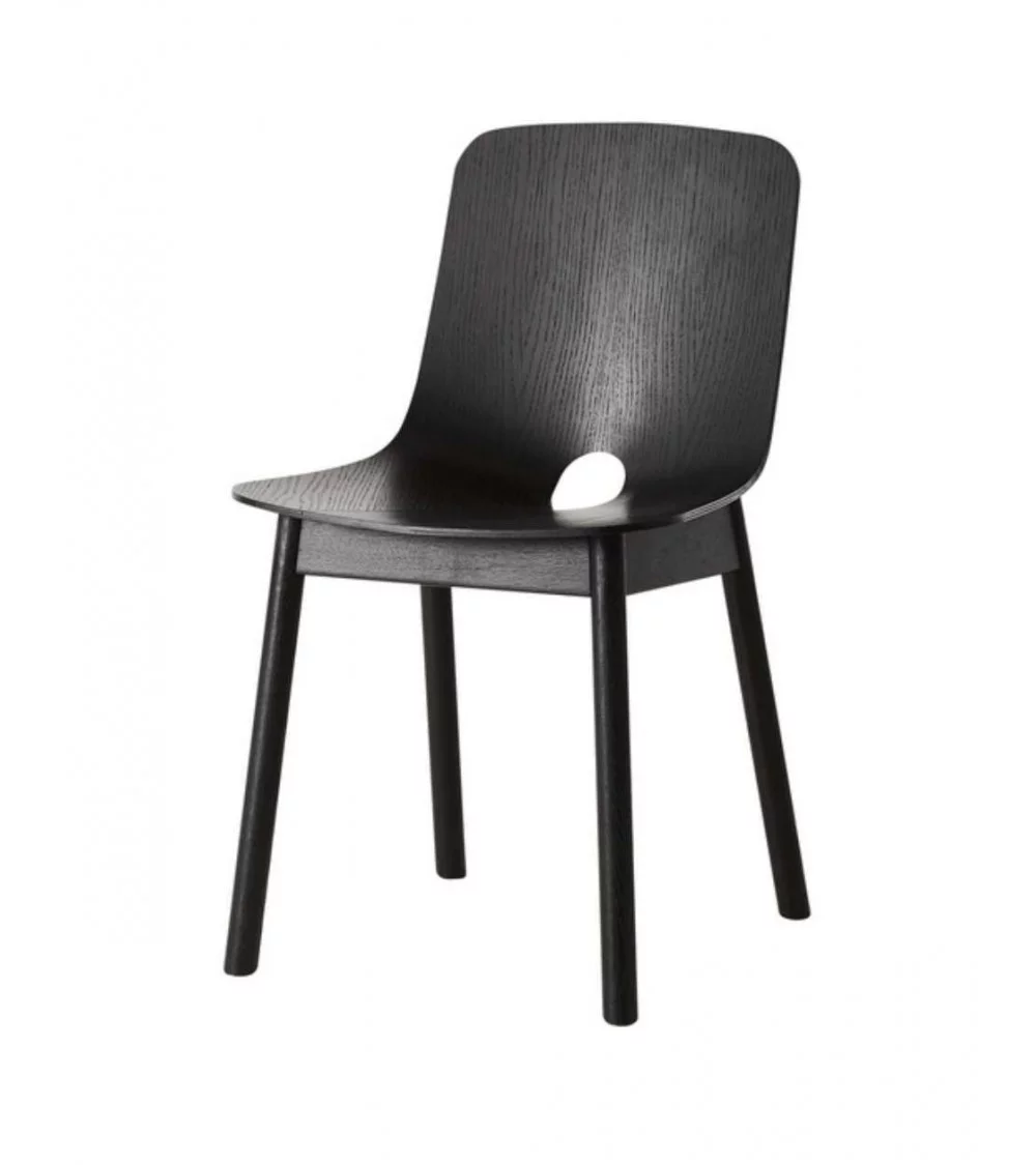 Cadeira de madeira design MONO - WOUD preto