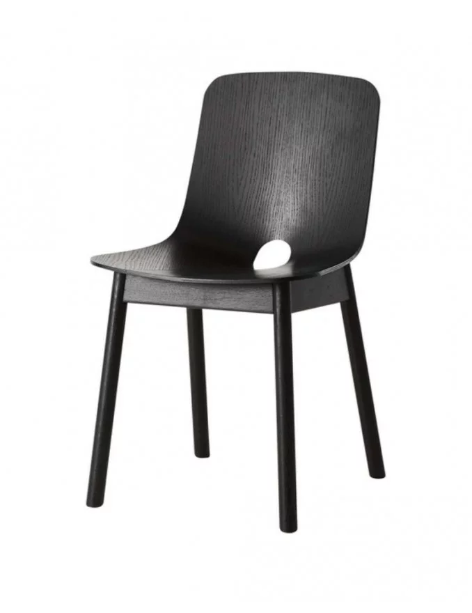 Stuhl aus Holz im skandinavischen Design SCHWARZ MONO - WOUD