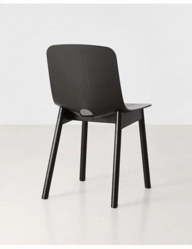 Chaise en bois design MONO - WOUD noir