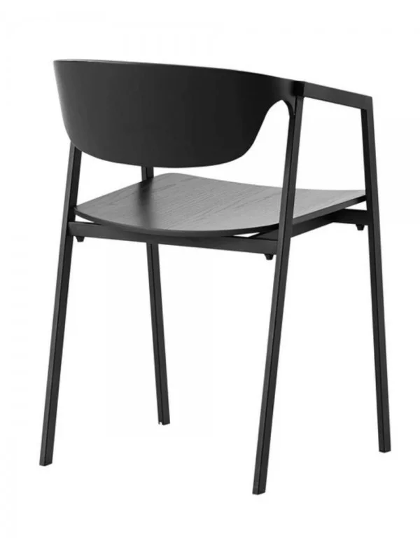 Chaise design en bois noir SAC - WOUD