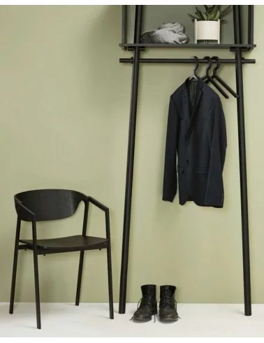 Silla de diseño en madera negra SAC - WOUD