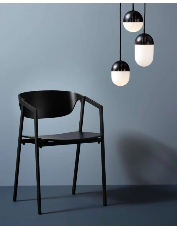 Silla de diseño en madera negra SAC - WOUD