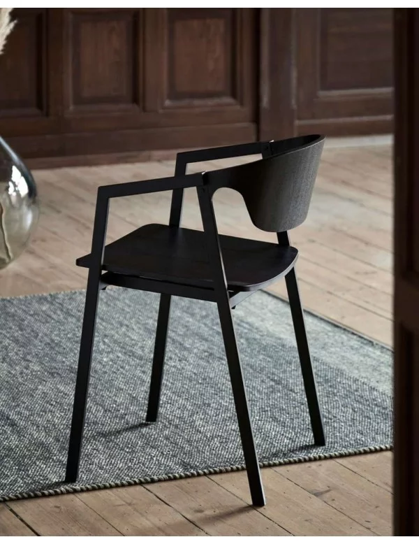Design stoel in zwart hout SAC - WOUD
