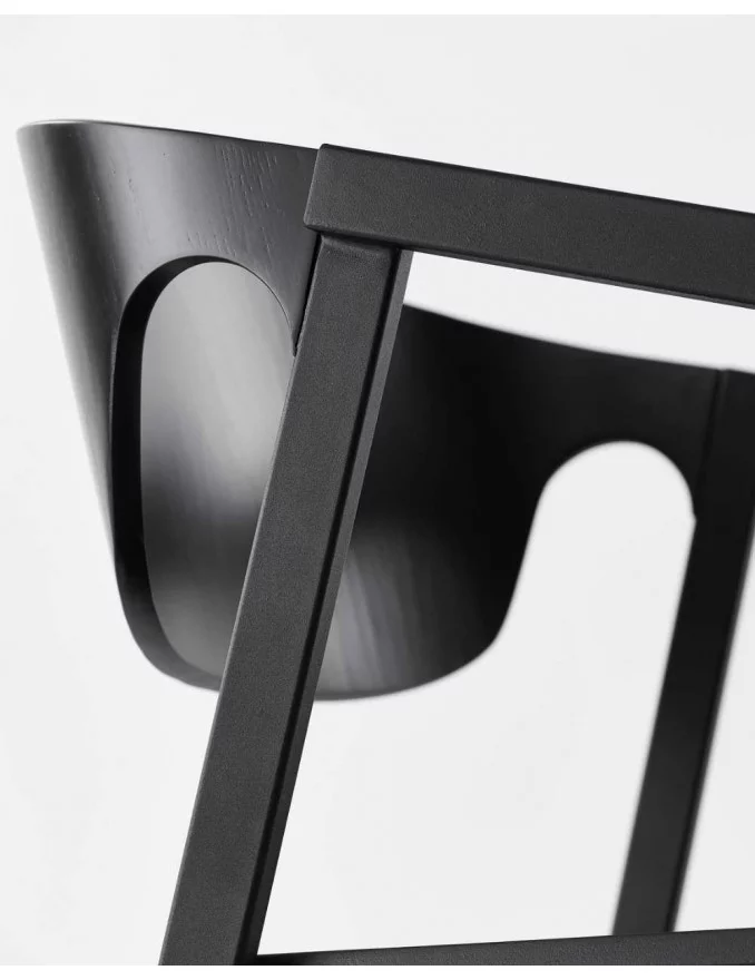 Sedia design in legno nero SAC - WOUD