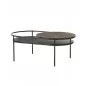 Tavolino ovale di design in marmo marrone VERDE - WOUD