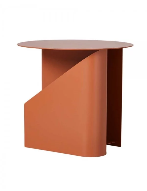 Mesa lateral de design Sentrum em metal laranja - WOUD