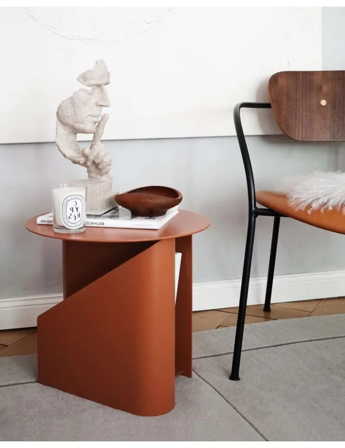 Sentrum orange metal design side table - WOUD