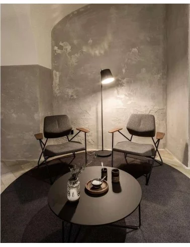 Gray designer armchair POLYGON - PROSTORIA