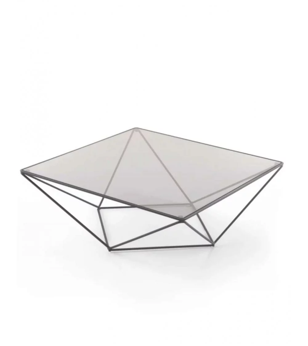 Mesa de centro quadrada design em vidro fumê AVNET - PROSTORIA