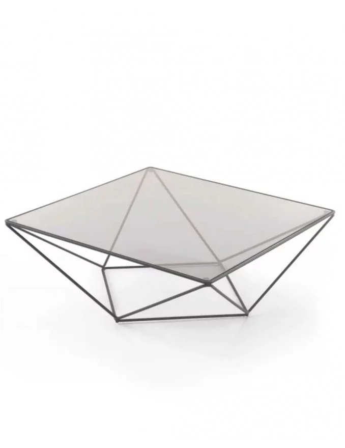 Design square coffee table in smoked glass AVNET - PROSTORIA