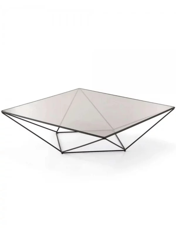 Design square coffee table in smoked glass AVNET - PROSTORIA