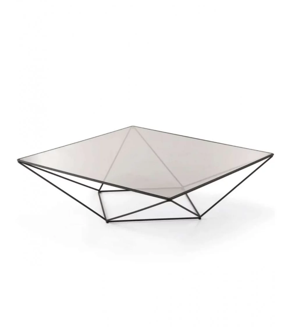 Design vierkante salontafel in rookglas AVNET - PROSTORIA