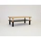 Mesa de centro de diseño escandinavo en madera rectangular Milo con tapa negra - TAKE ME HOME