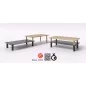 Scandinavian design coffee table in Milo rectangle wood with black top - TAKE ME HOME