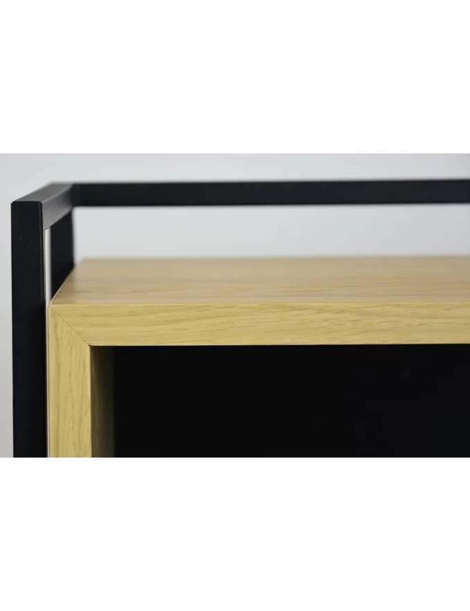CLEO Design Holzkonsole mit Leitplanke - TAKE ME HOME - schwarz