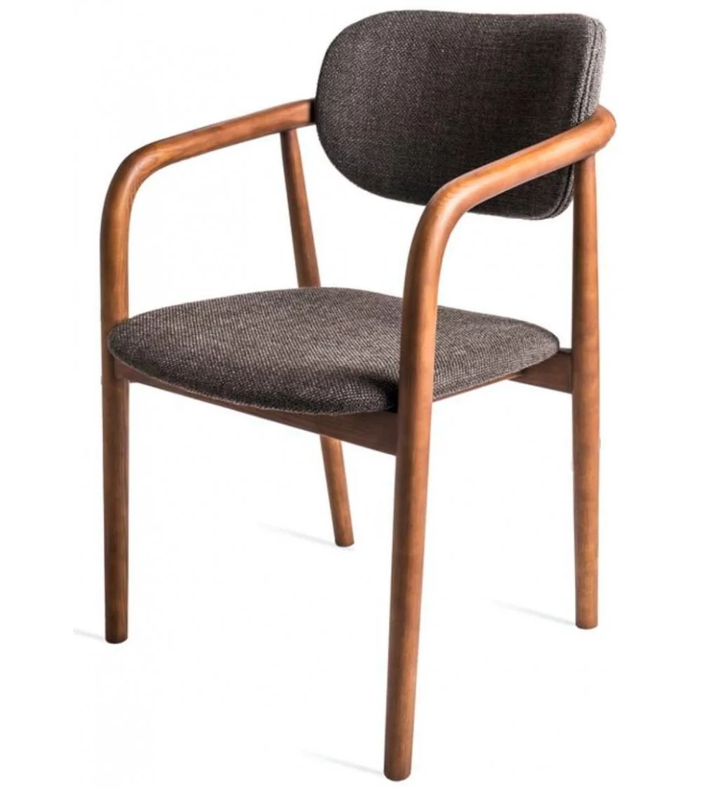Silla de diseño escandinavo HENRY en madera y tela gris - POLS POTTEN Silla de diseño escandinavo HENRY en madera y tela gris - POLS POTTEN