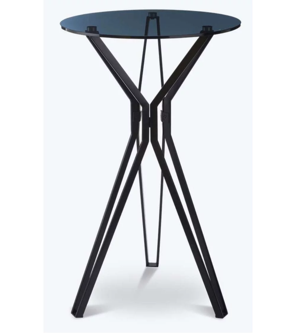 Round High Table Pols Potten Color Black, Black Glass Bar Table And Stools