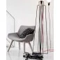 MONK prostoria design fauteuil in massief hout GRIJZE stof