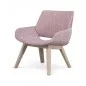 MONK prostoria design armchair in solid wood GRAY fabric