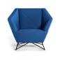 Fauteuil design contemporain PERSONNALISABLE tissu bleu 3ANGLE prostoria