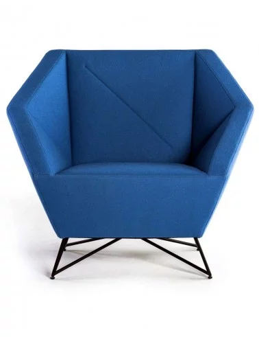 High back armchair 3ANGLE - PROSTORIA blue